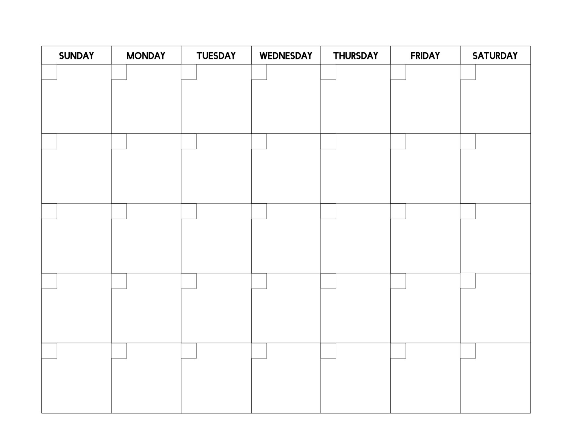 Free Printable Calendar Templates